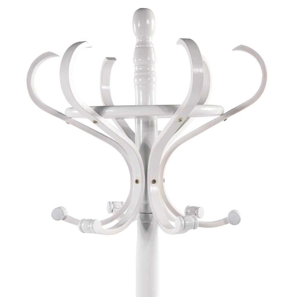 Perchero de pie de madera blanco 31x44x179hcm