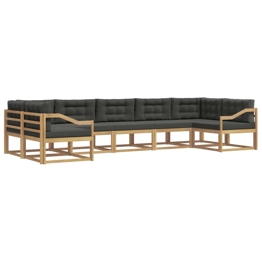 Set di divani da esterno 7 pz Bianco e Antracite 3386986