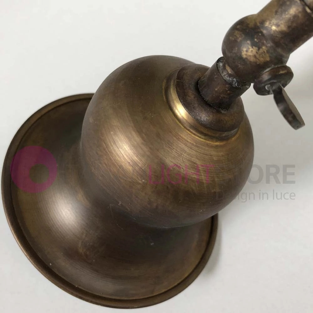 ASSISI Lampada da Parete Applique Rustico Ottone Anticato