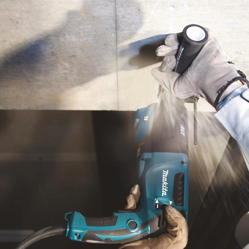 Makita HR2631FT13 Martello Combinato SDS-plus 800 W 4600 giri-min 2,4 J con Valigetta in Alluminio e Set 5 Puntes colore Nero