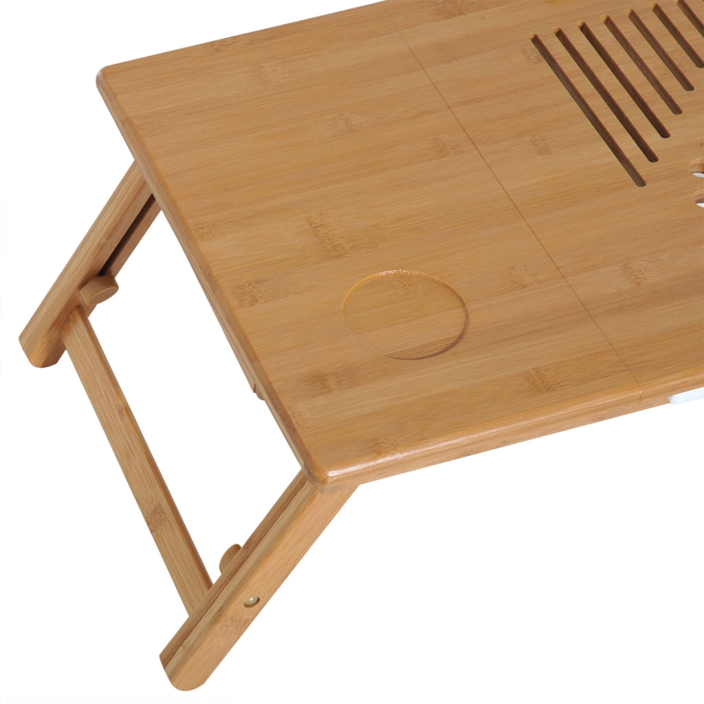 Tavolino da Letto Portatile ¨C Xylo ¨C Bamb¨´ con Raffreddamento 55x35x22-32cm
