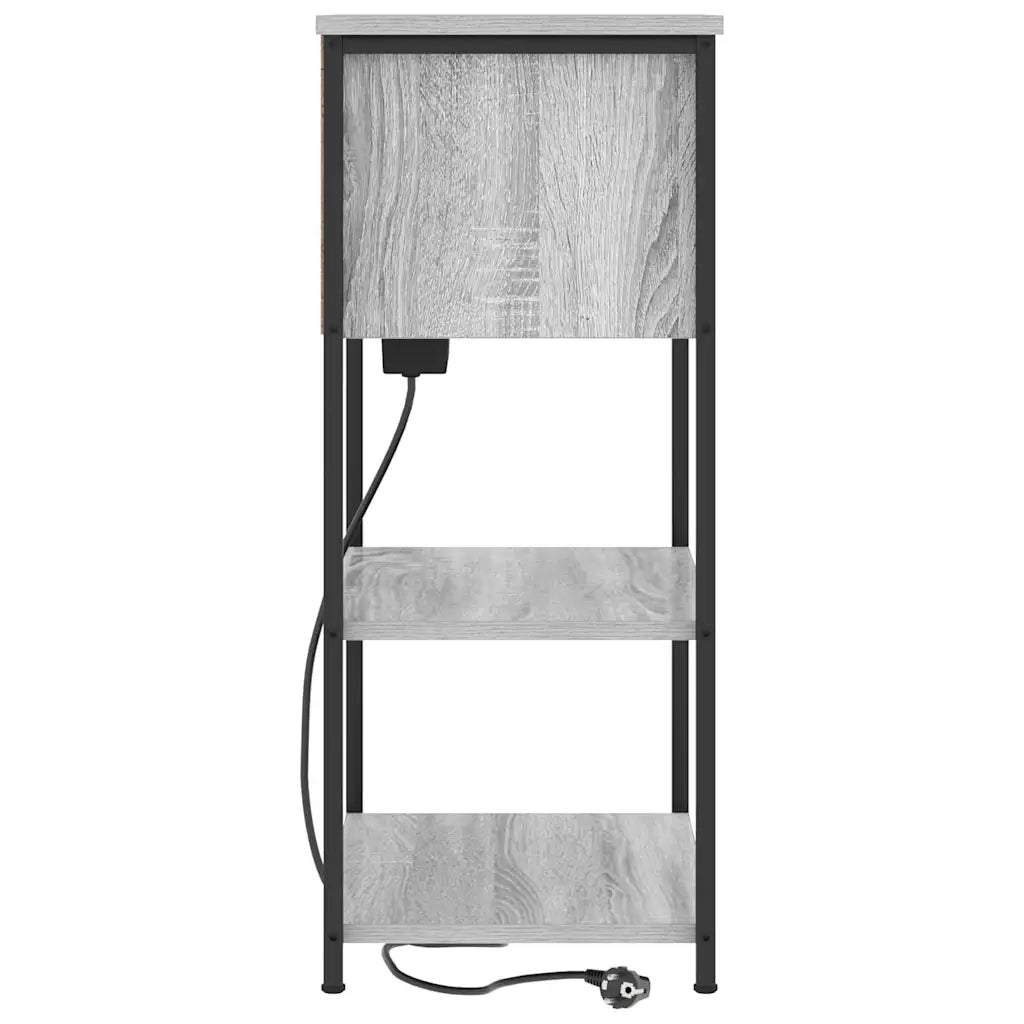Comodino | Armadio da Notte | Mobiletto da notte Grigio Sonoma 55 x 31 x 76 cm