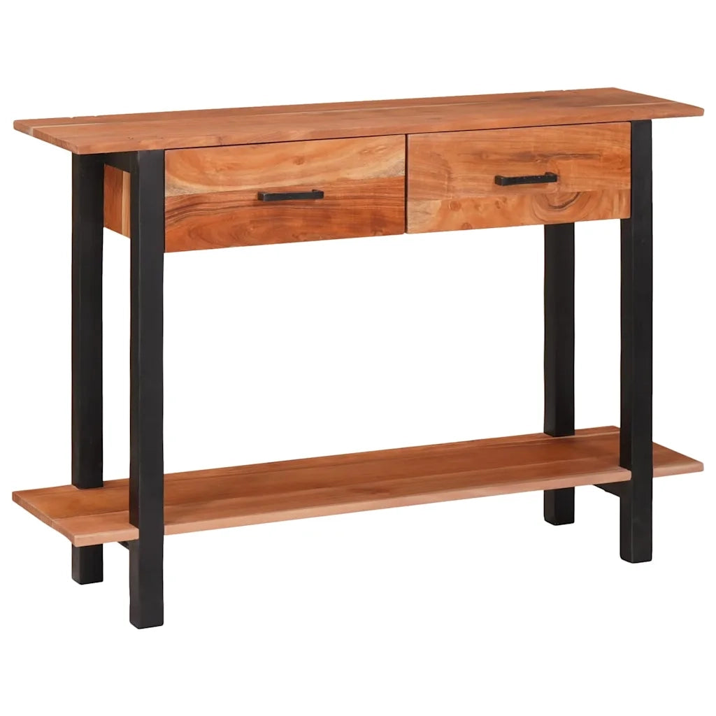Tavolo consolle con cassetto Marrone e Nero 110 x 30 x 75 cm 4104004