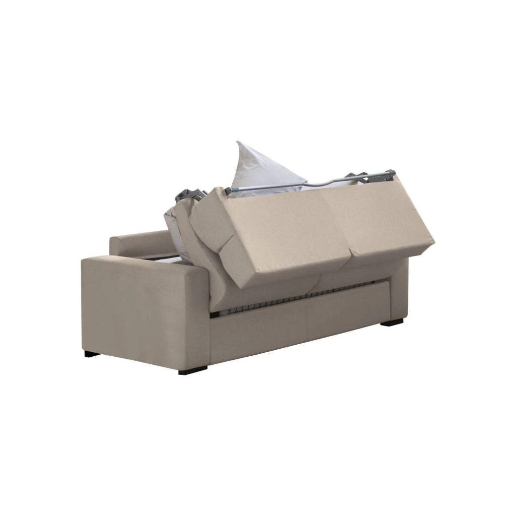 Marcon, Divano Letto 3 Posti Sfoderabile Made in Italy, 220x95 cm Grigio Tortora