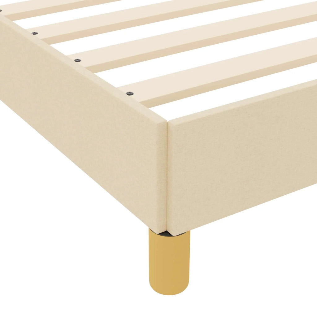 Letto a molle con materasso Crema 120 x 190 cm Tessuto 3398554