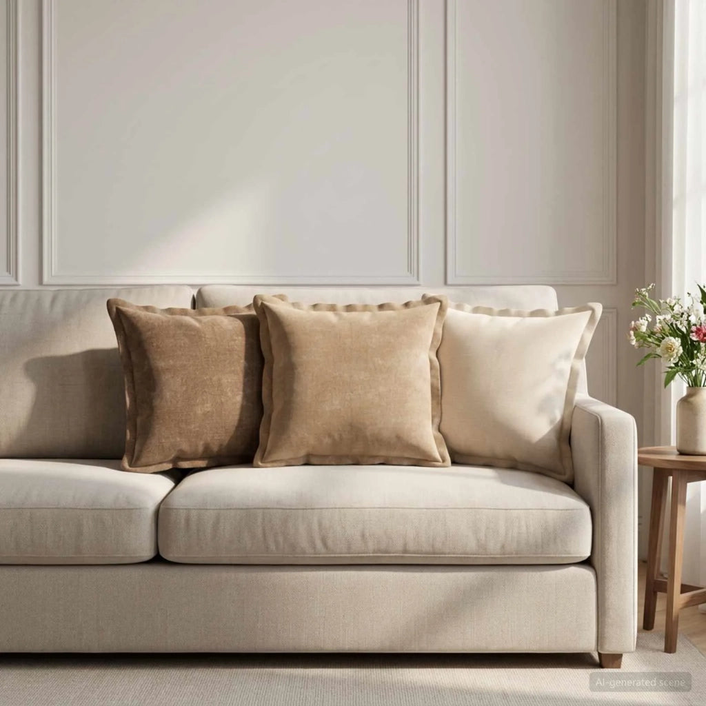 Federa 6 pz HOUTEN Marrone 40 x 40 cm Tessuto Chenille 916862