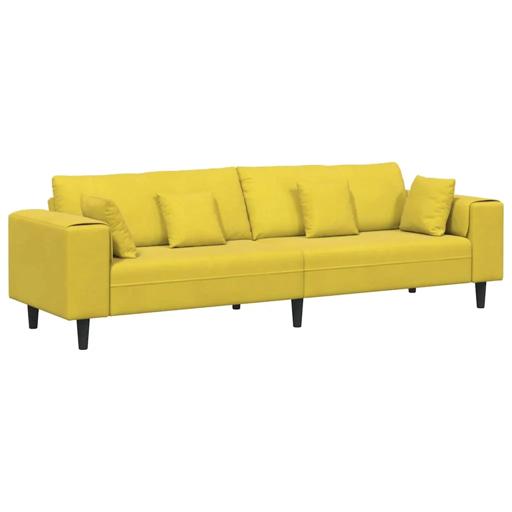 Divano Giallo 250 x 77 x 76 cm Velluto 3335159