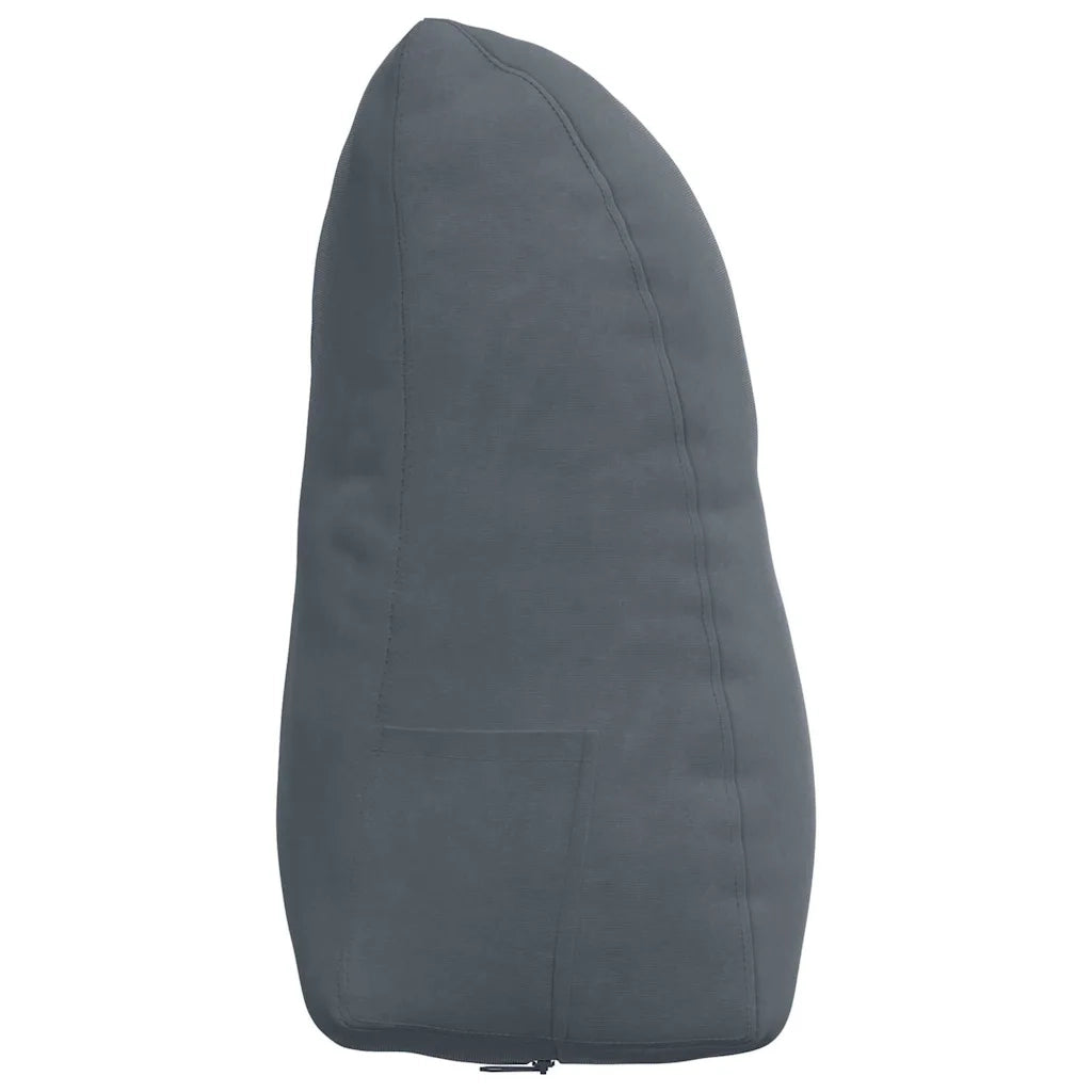 Cuscino per Schiena Grigio scuro 45 x 24 x 50 cm Velluto 42014372