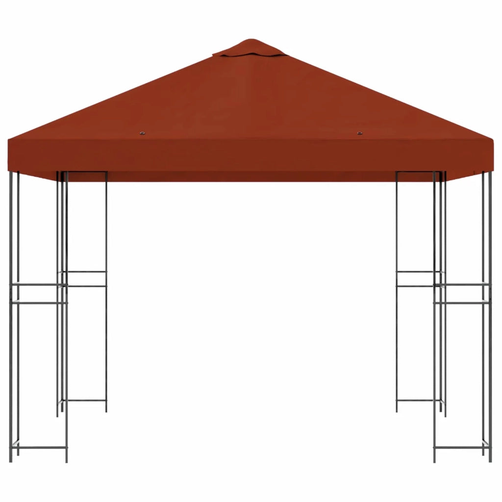 Gazebo 3 x 3 m Terracotta Poliestere e Acciaio 190 900328