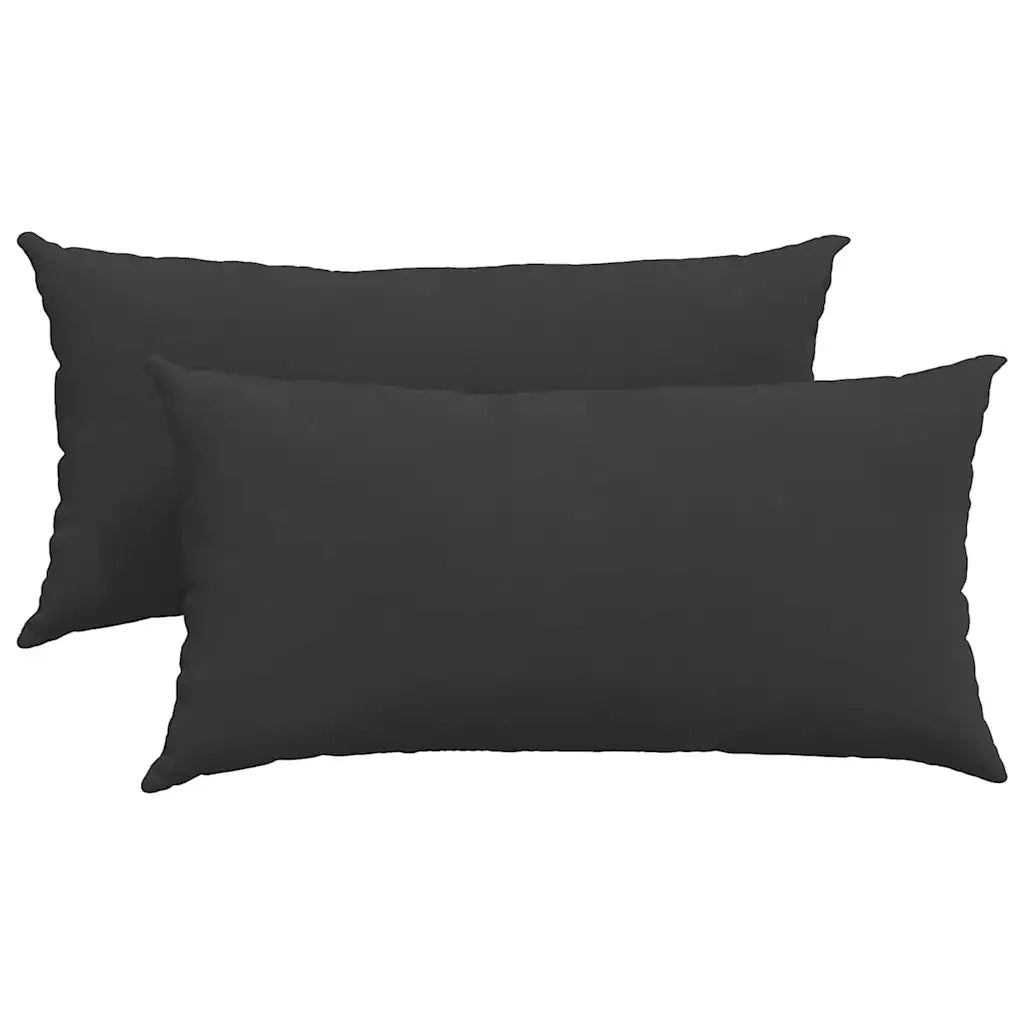 Cuscini da Divano 2 pcs Nero 80 x 40 cm Tessuto 42013728