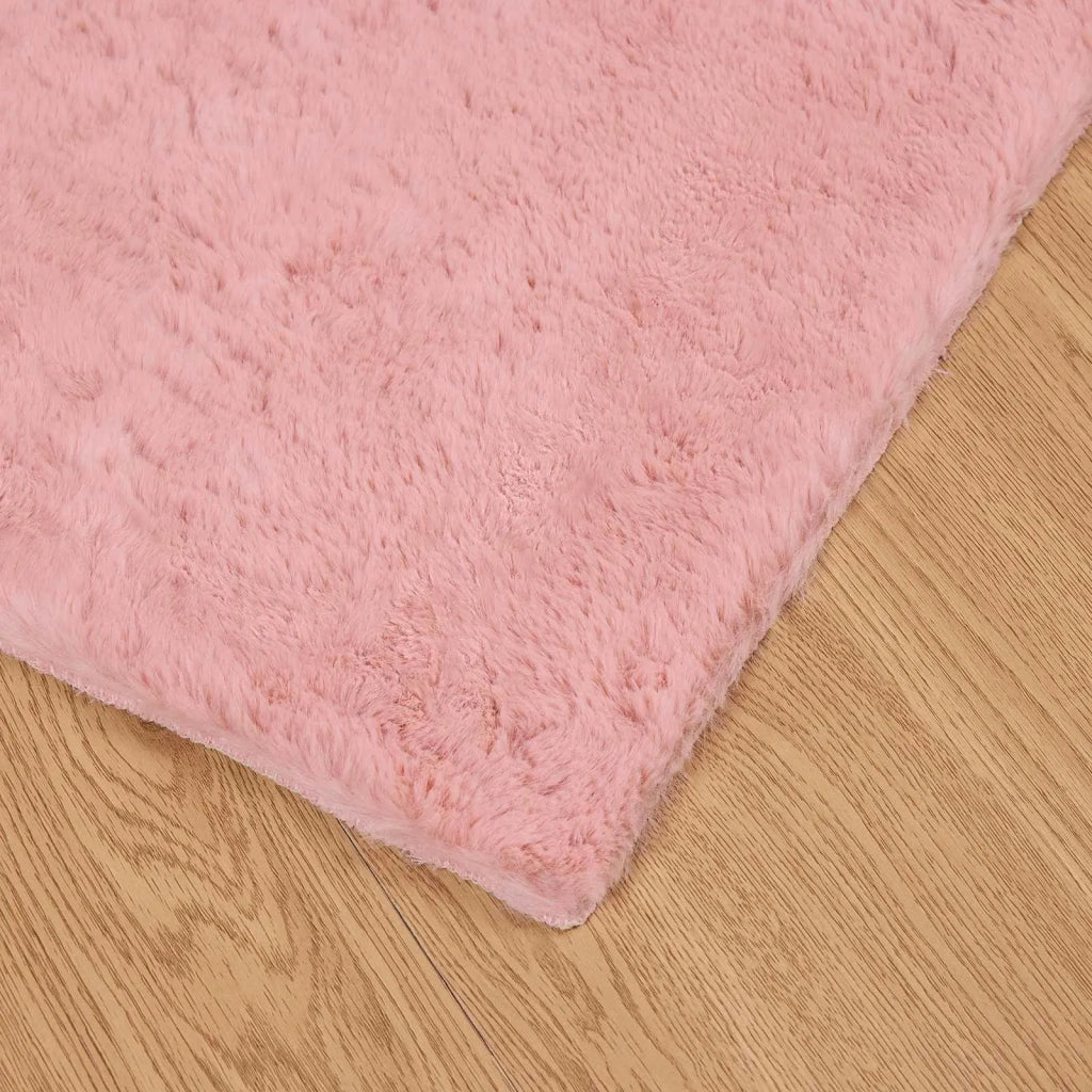 Tappeto antiscivolo in sintetica di coniglio OLITE Rosa 42021701
