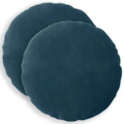 Cuscino con cuscino HEERLEN 2 pz Blu Velluto 929337