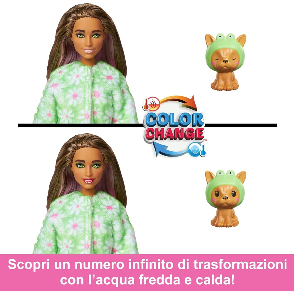 Barbie Cutie Reveal Bambola con Costume di Peluche da Cagnolino-Rana Idea Regalo