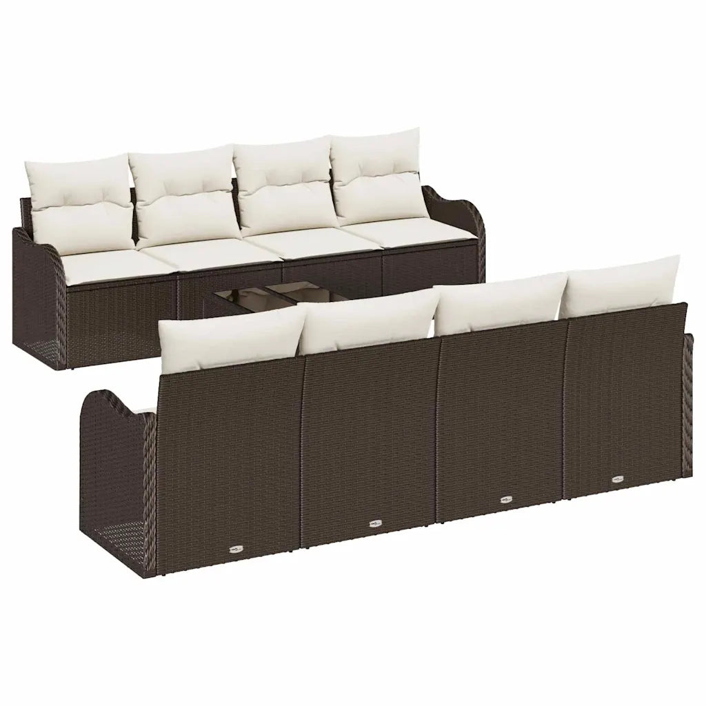 Set Divano da Giardino Marrone 55 x 55 x 37 cm polyrattan