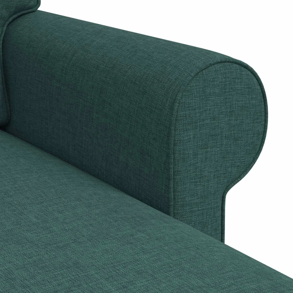 Divano Verde Scuro 215 x 138 x 80 cm Tessuto