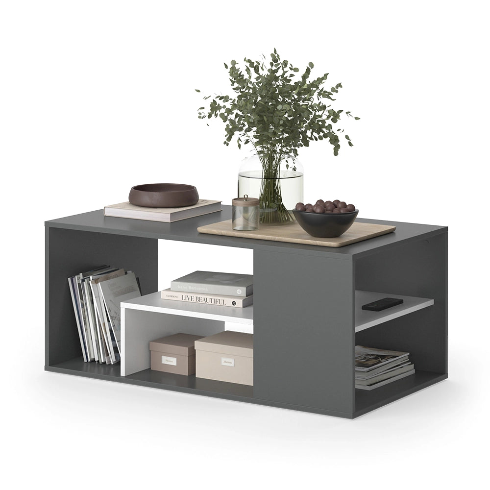 Vicco Tavolino da salotto Antracite/bianco 110 x 59 cm