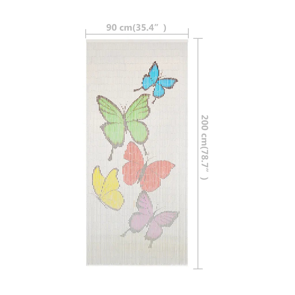 Tenda Antimosche per Porte in Bambù 90x200 cm 45738