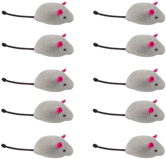 Giocattoli per gatti in peluche - 10 pezzi - giocattoli per animali domestici - giocattoli per gatti - peluche morbida e sicura