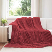 Coperte da Pile 6 pcs Rosso Bordeaux 270 x 240 cm Panno
