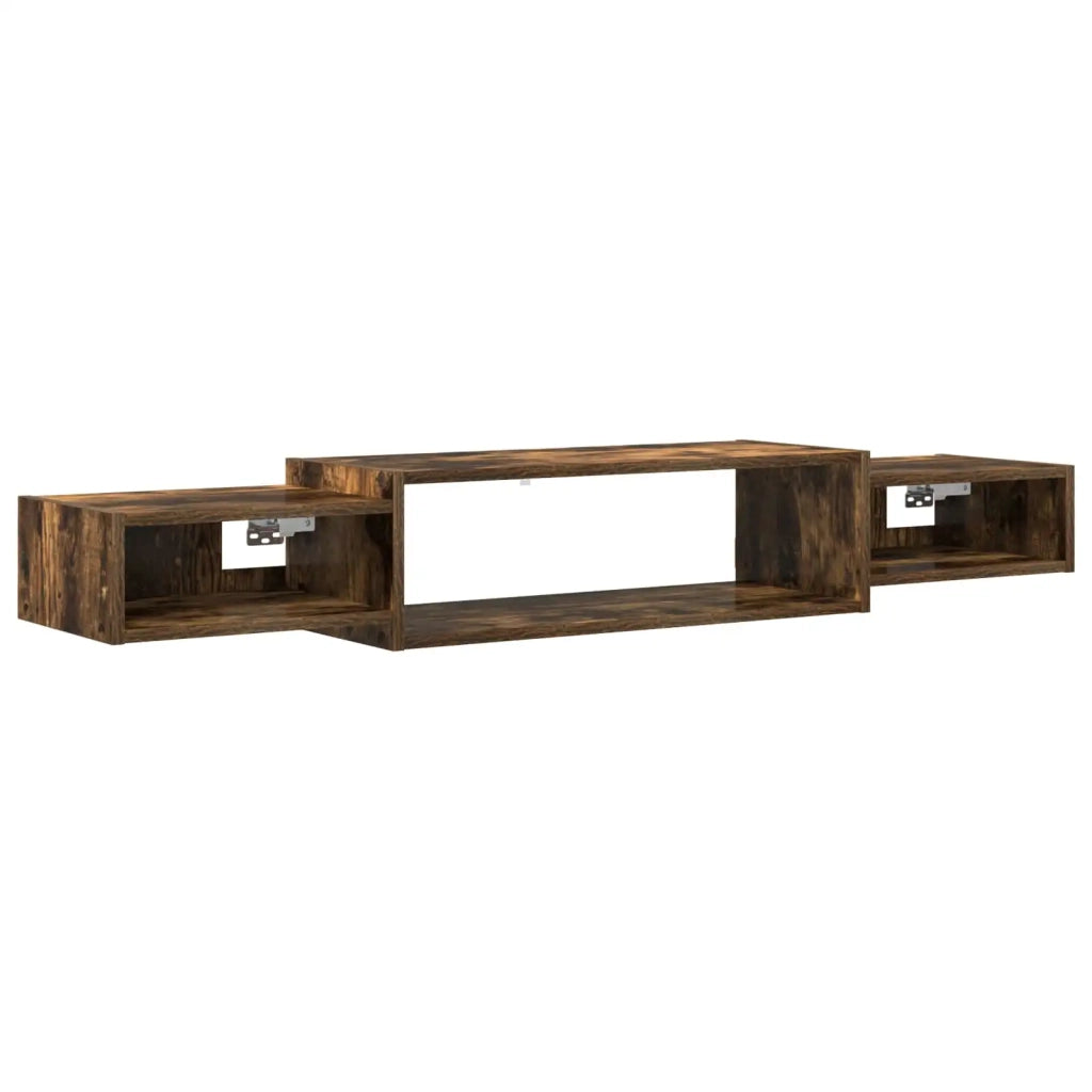 Mobile TV da Parete A parete-Credenza per TV sospesa Rovere Fumo 140 x 28 x 21 cm