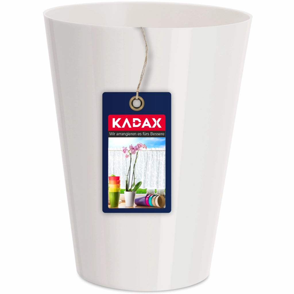 Vaso da fiori KADAX per orchidee, in plastica bianca, 13 cm.