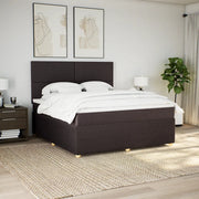 Giroletto a Molle con Materasso Marrone Scuro 180x200cm Tessuto 3294431