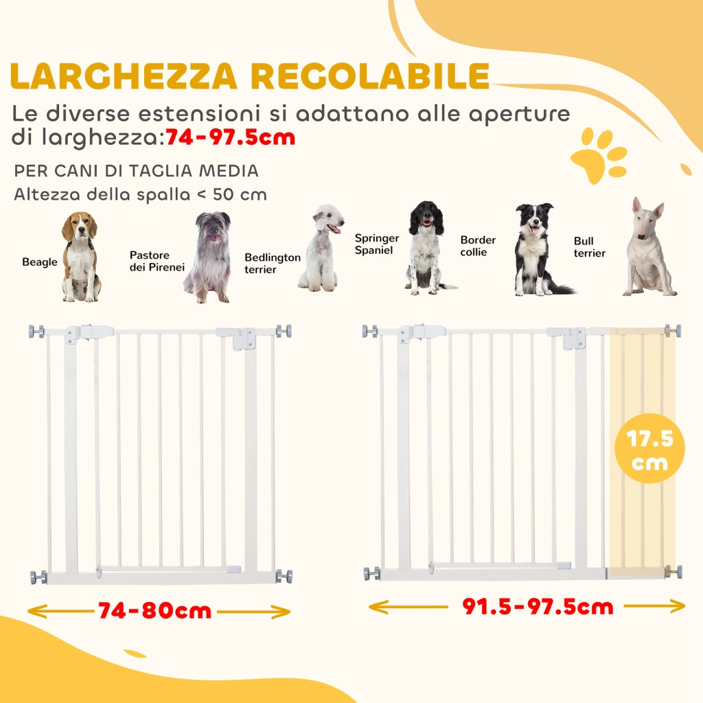 Cancelletto per Cani Estensibile ¨C Minimal ¨C Bianco 76.2cm