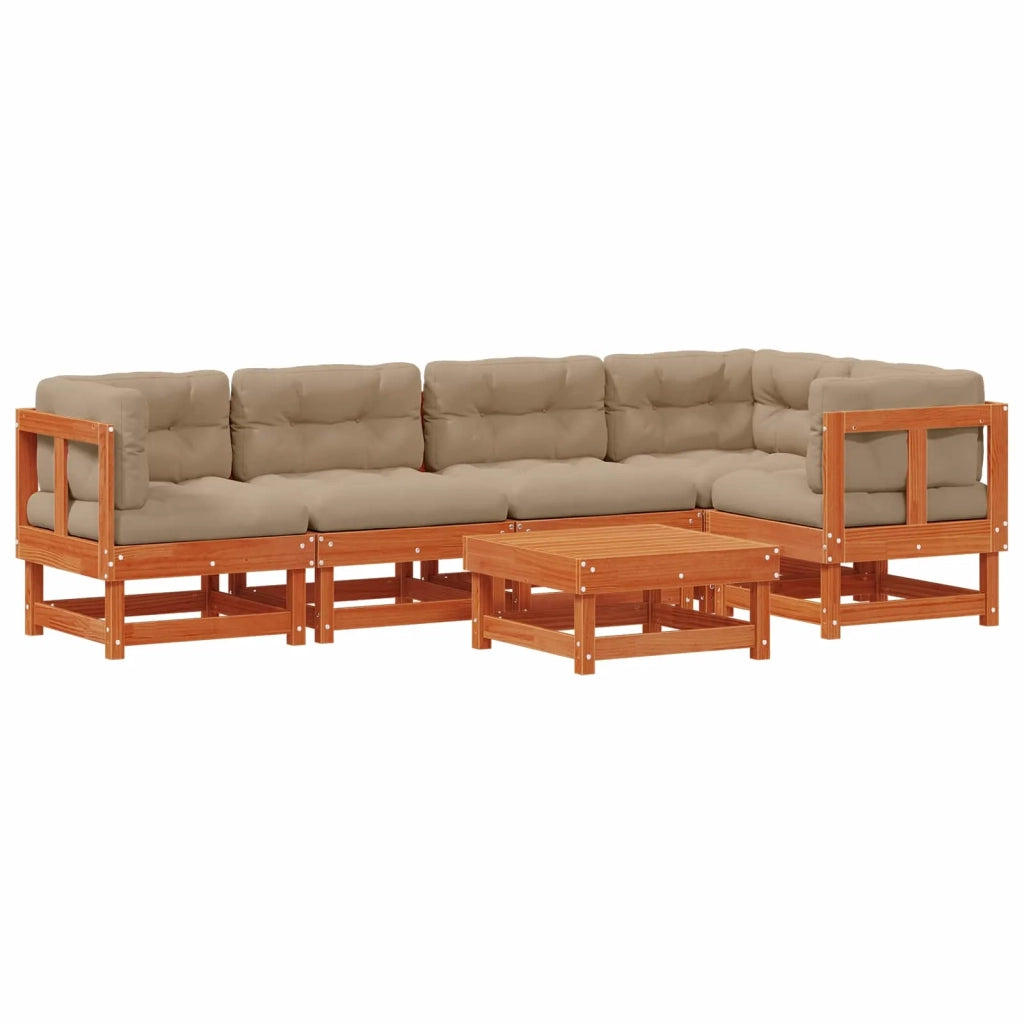 Set Lounge da Giardino 6 pcs Marrone Cerato 3418062