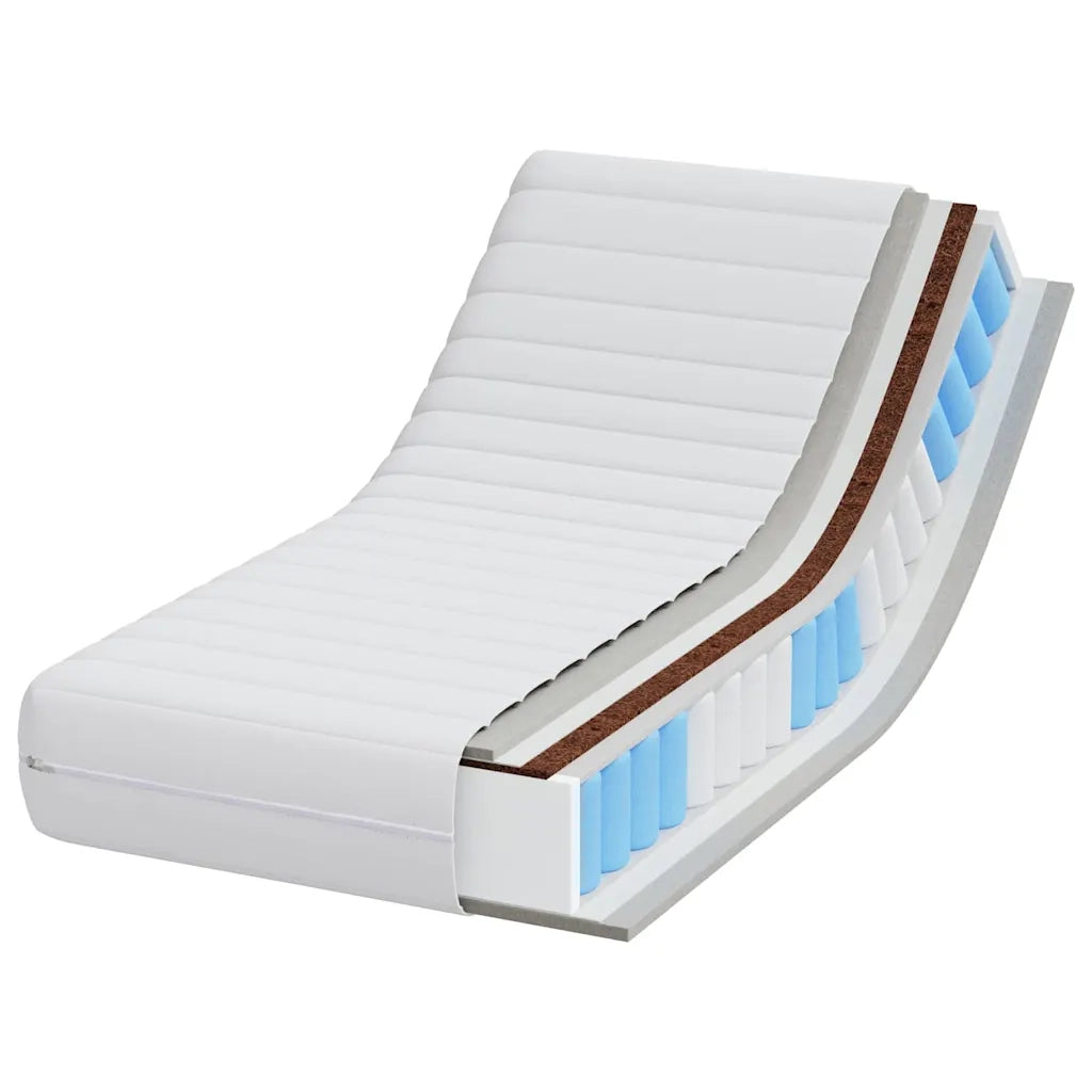 Materasso-Materasso per letto Bianco 60 x 120 cm Molle Insacchettate
