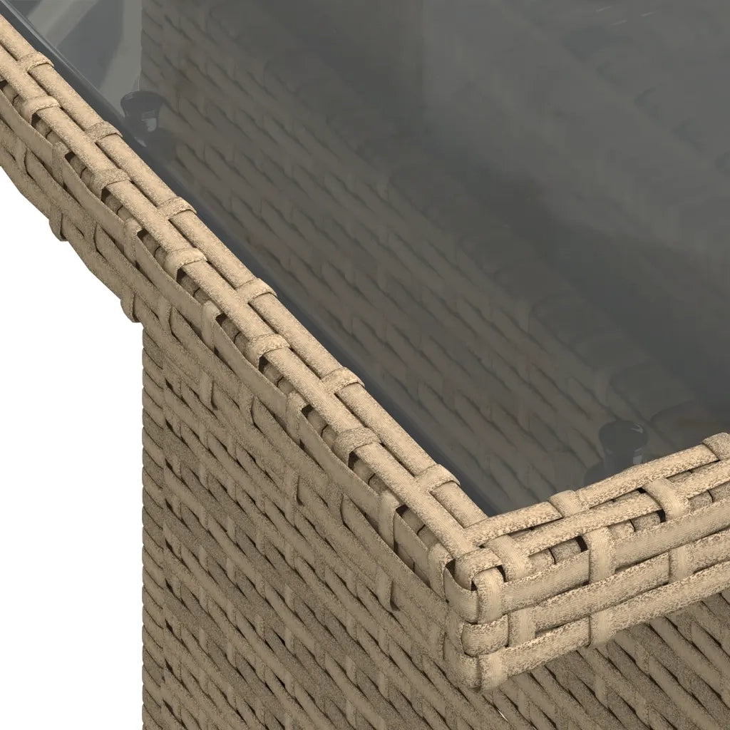 Set Divani da Giardino 11 pz con Cuscini Beige in Polyrattan 3266879