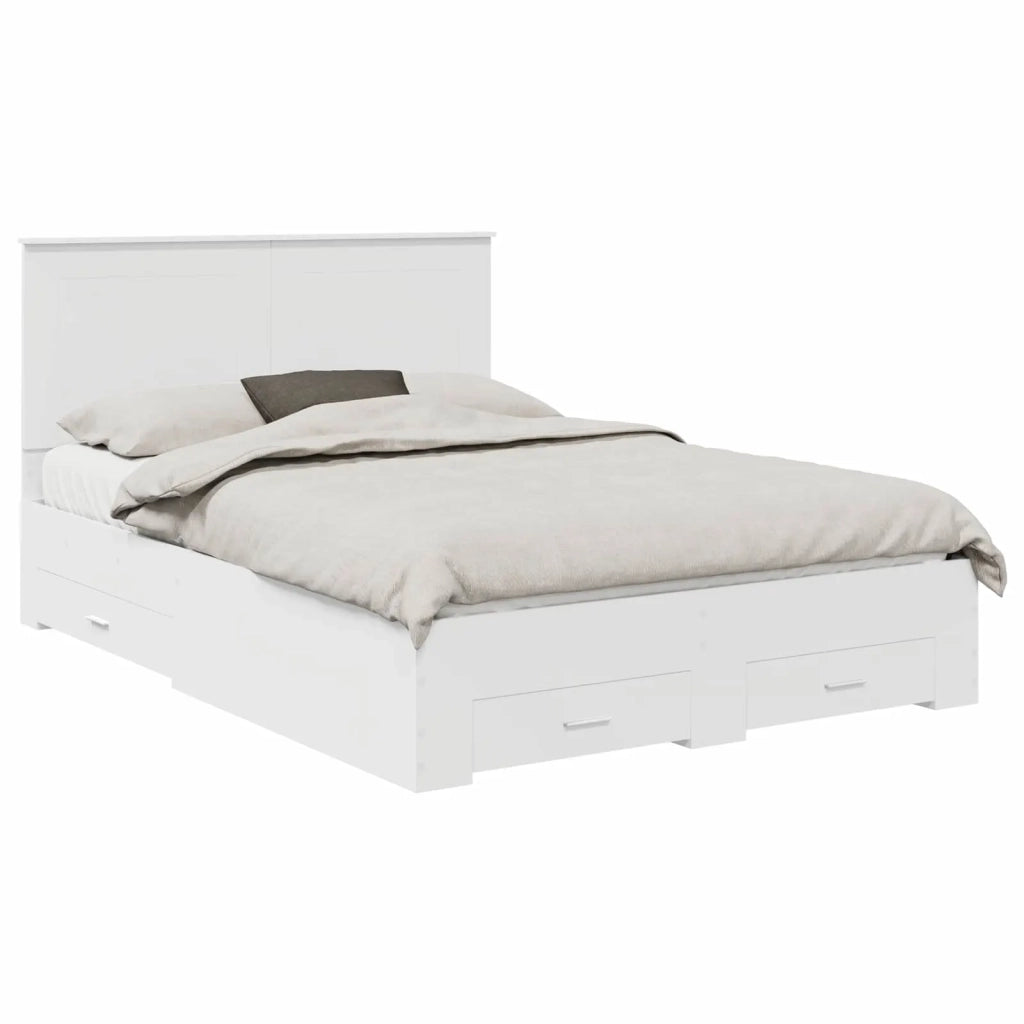 Struttura del letto Bianco 160 x 200 cm Legno multistrato 3409624