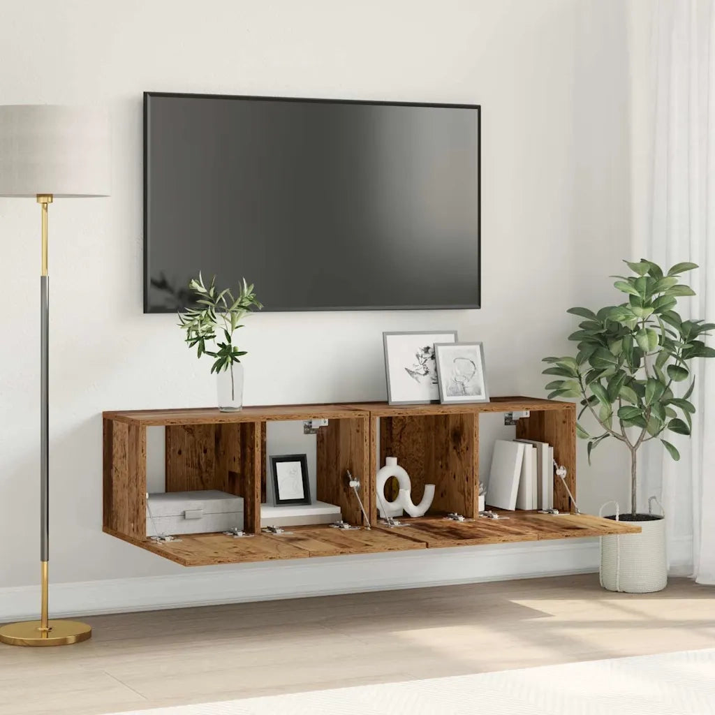 Set mobile TV 2 pz-Set di 2 Credenza per TV Multicolore 60 x 30 x 30 cm
