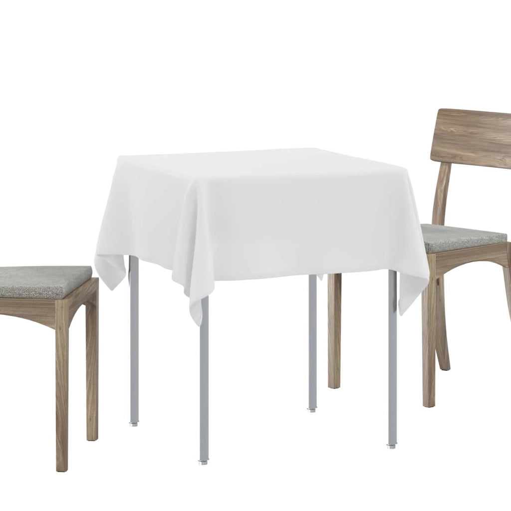 Tovaglia da Tavolo Quadrato Bianco 140 x 140 cm Poliestere 42039853