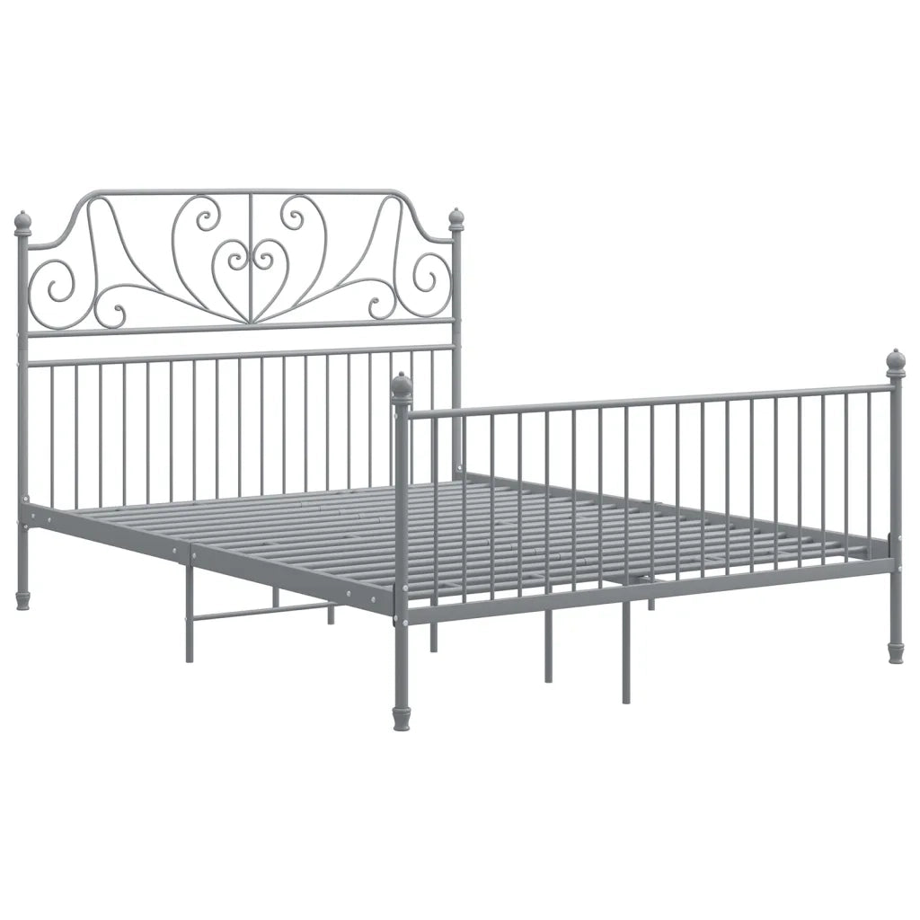 Giroletto senza Materasso Grigio in Metallo 140x200 cm 324852