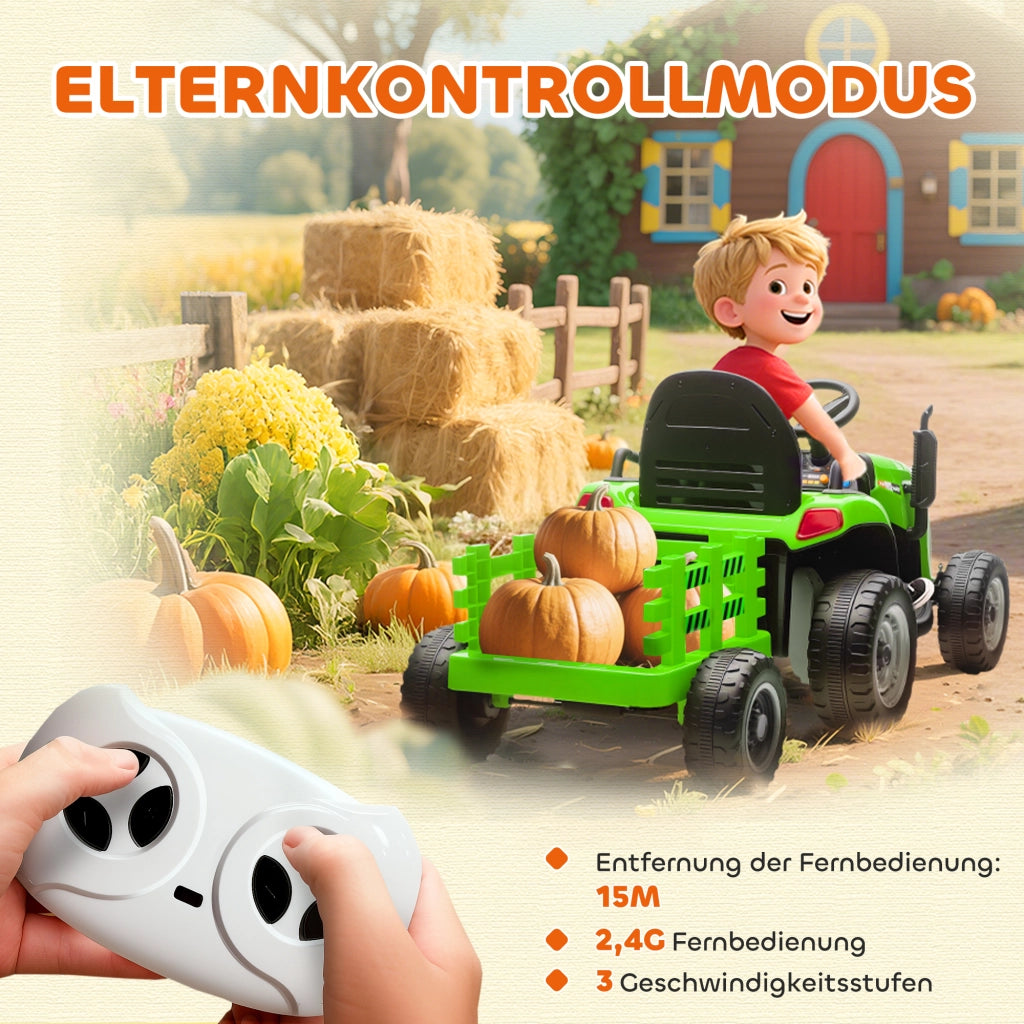Trattore per Bambini Elettrico ¨C Zephmum ¨C Verde