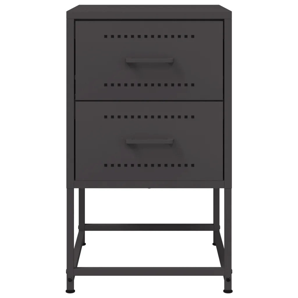 Comodino Nero 36x39x60,5 cm in Acciaio 846458