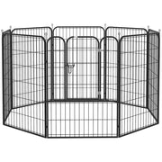 Recinto per Cani Modulabile ¨C zephmum ¨C Grigio 80x150x100 cm