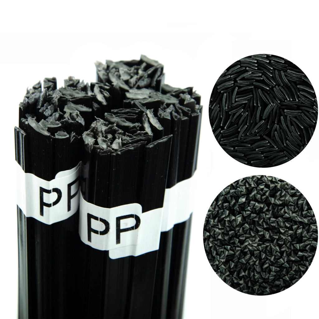 Kit di Saldatura Plastica Rosfix – 5 Tipi di Fili 500g | Granulato Puro, Nero | Per Auto, Moto, Elettrodomestici