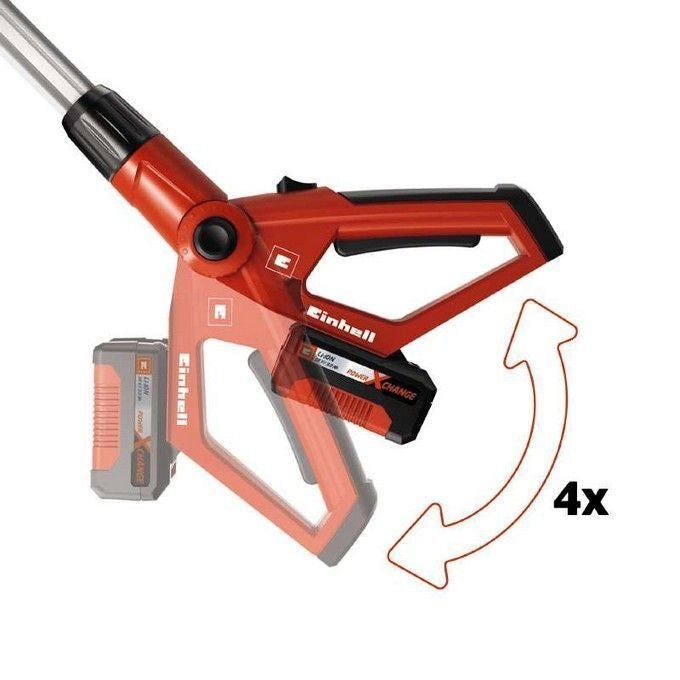 Einhell GE-HC 18 LI T SOLO Svettatoio Tagliasiepi Multifunzione 18V asta 88-182 cm lama 40 cm 1700 spm colore Nero Rosso Argento
