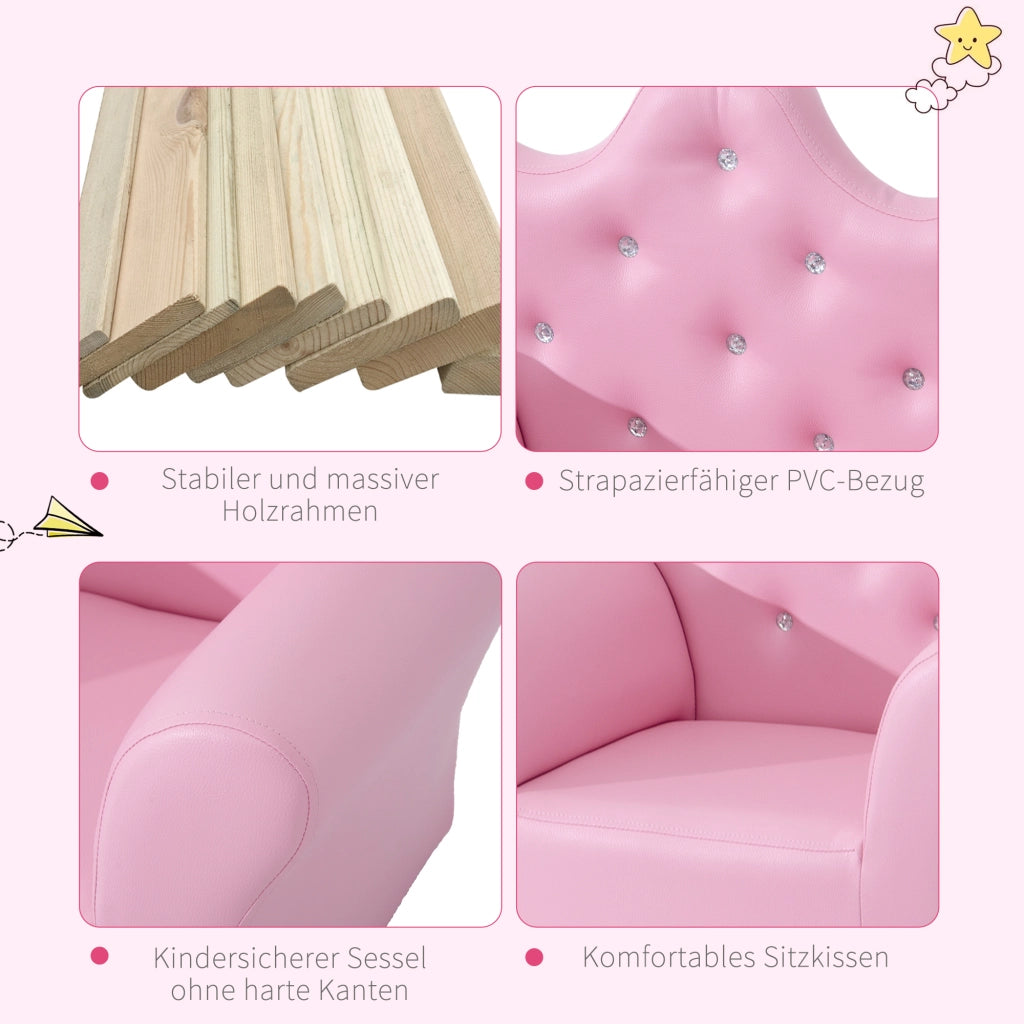 Divano 2 posti con pouf ¨C Minimal ¨C rosa