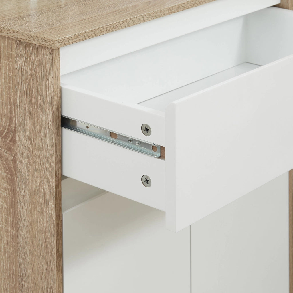 Mobile Bagno  60x30x90 cm in MDF Legno e Bianco