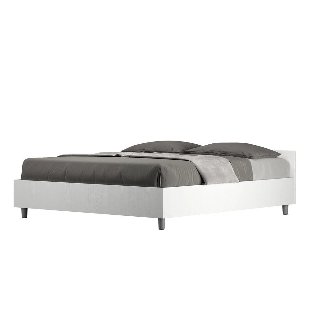 Letto Matrimoniale 160x190 cm Senza Rete Nuamo Frassino Bianco