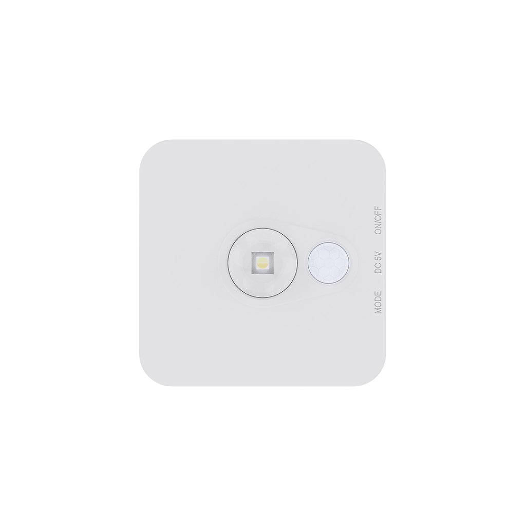 Lampada sottopensile bianca quadra con sensore USB-C CCT