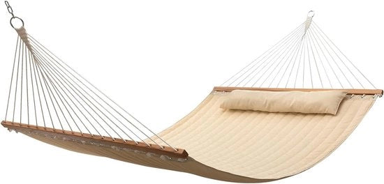 Hangmat 2 posti con cinture e cuscini rimovibili - beige - per terrazza