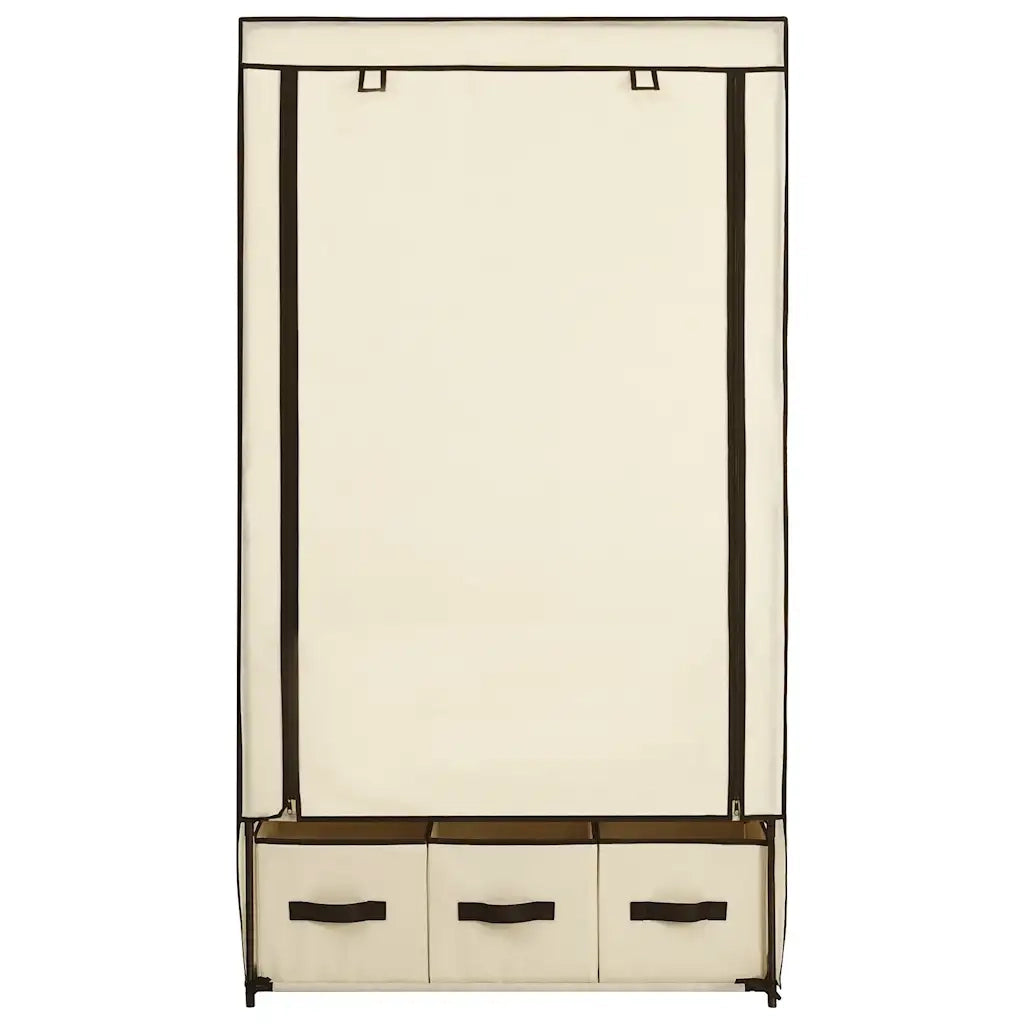 Armadio Crema 87x49x159 cm in Tessuto 282459