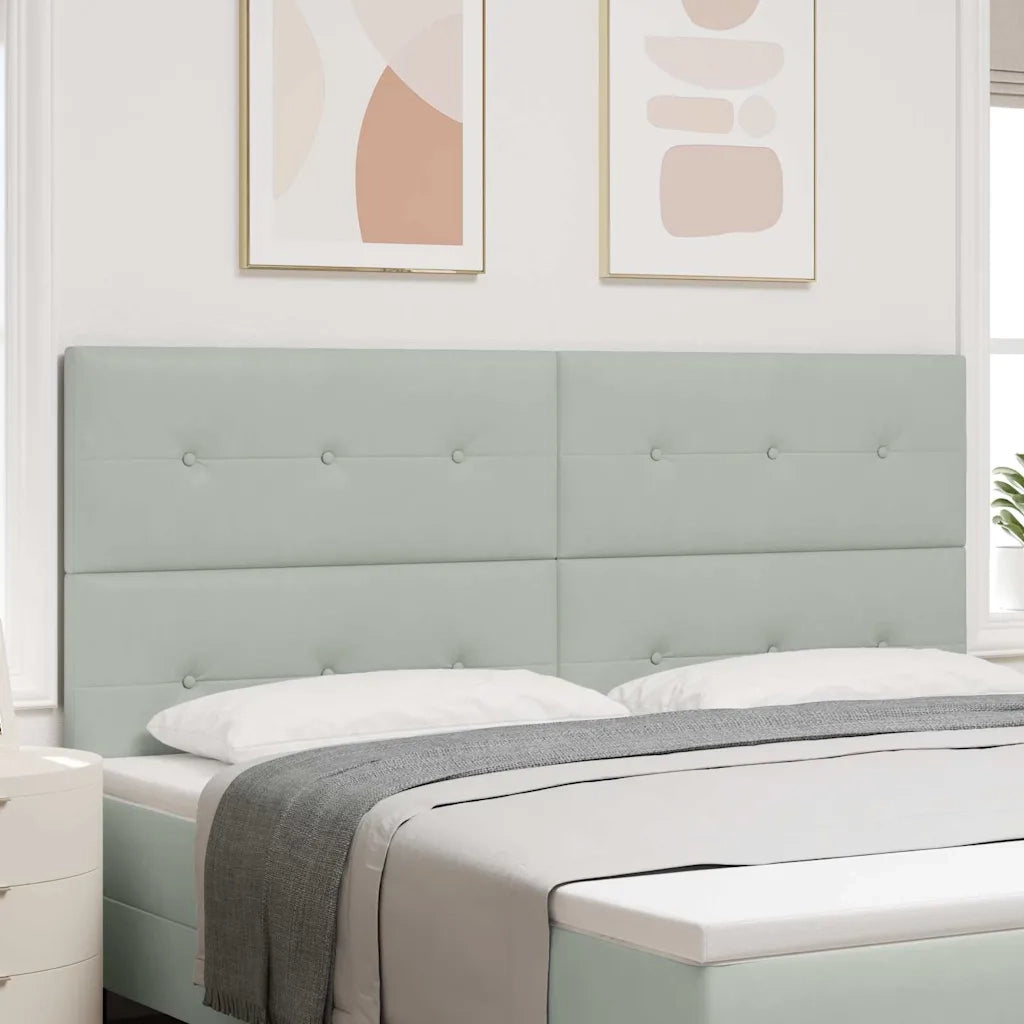 Testiera Grigio chiaro 200 cm Velluto 3337867