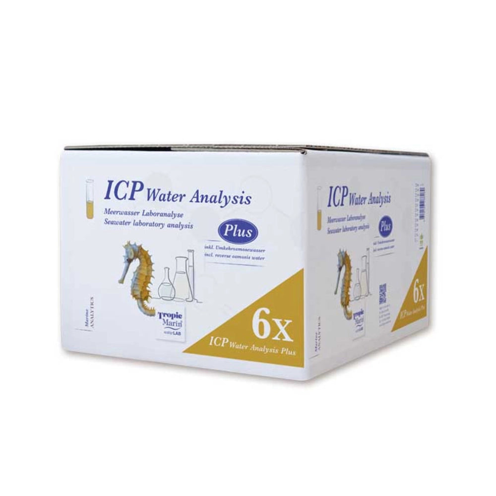 Tropic Marin ICP Water Analysis Plus set da 6pz - test di oltre 35 elementi chimici per acqua marina e di osmosi
