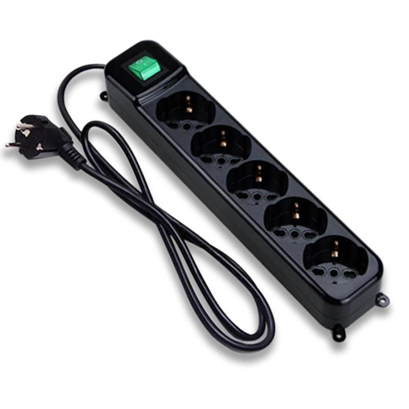 Tecnoware FMP5GIG prolunghe e multiple 1,5 m 5 presa(e) AC Interno Nero, Verde
