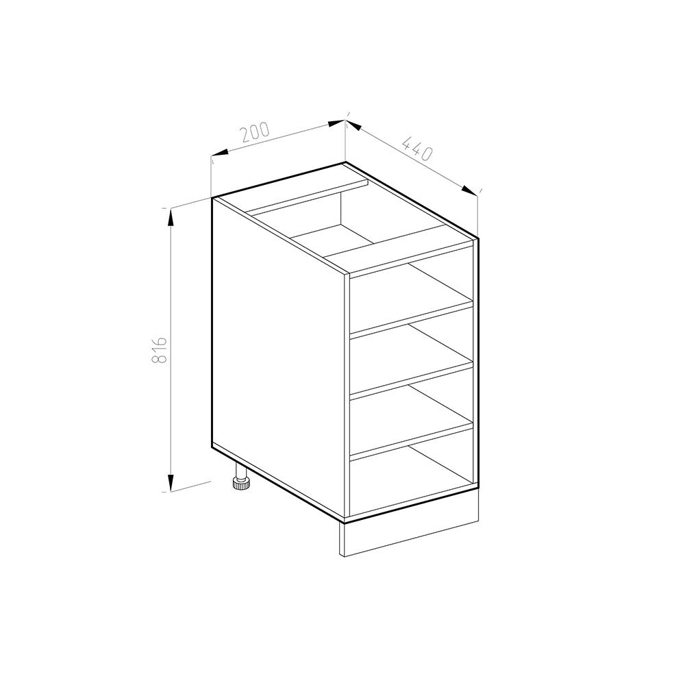 Vicco Scaffale da cucina Bianco 20 cm , PL Marmo