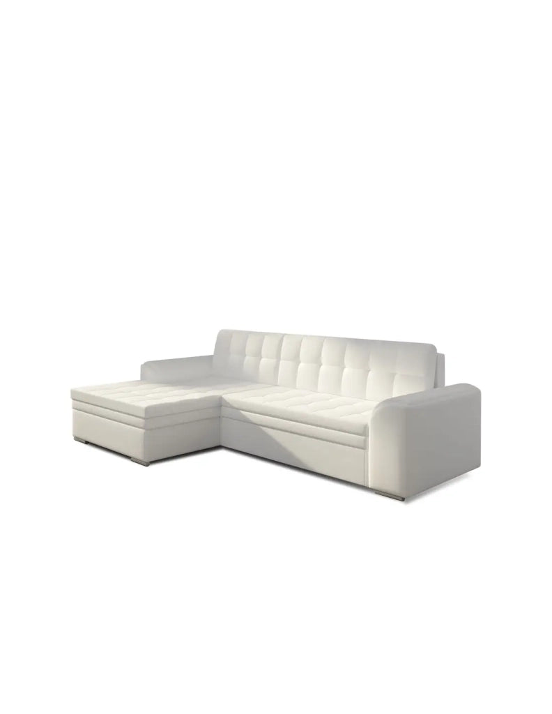 Divano angolare convertibile CONFORTO 4 posti bianco – angolo sinistro